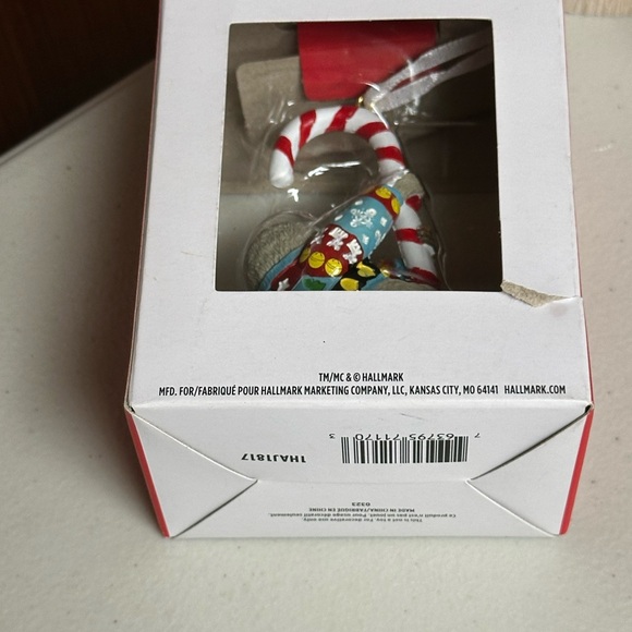 Hallmark Christmas Ornament Sloth figure wearing colorful sweater - Picture 7 of 8